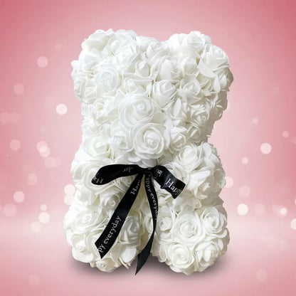 Foam Rose Bear Artificial Flower Arrangement Valentine's Gift