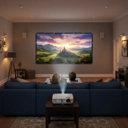 Foldable 120 Inch Portable Projection Screen for Outdoor HD Movie Viewing