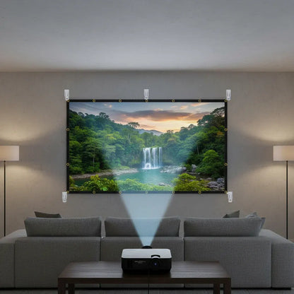 Foldable 120 Inch Portable Projection Screen for Outdoor HD Movie Viewing