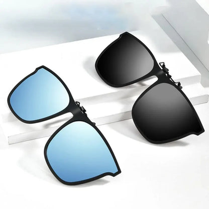 Foldable Clip-On Polarized Sunglasses with UV Protective Lens Trim