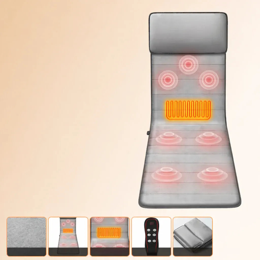 Foldable Full Body Heated Vibration Massage Pad for Relaxation