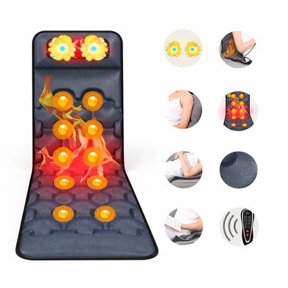 Foldable Full Body Heated Vibration Massage Pad for Relaxation