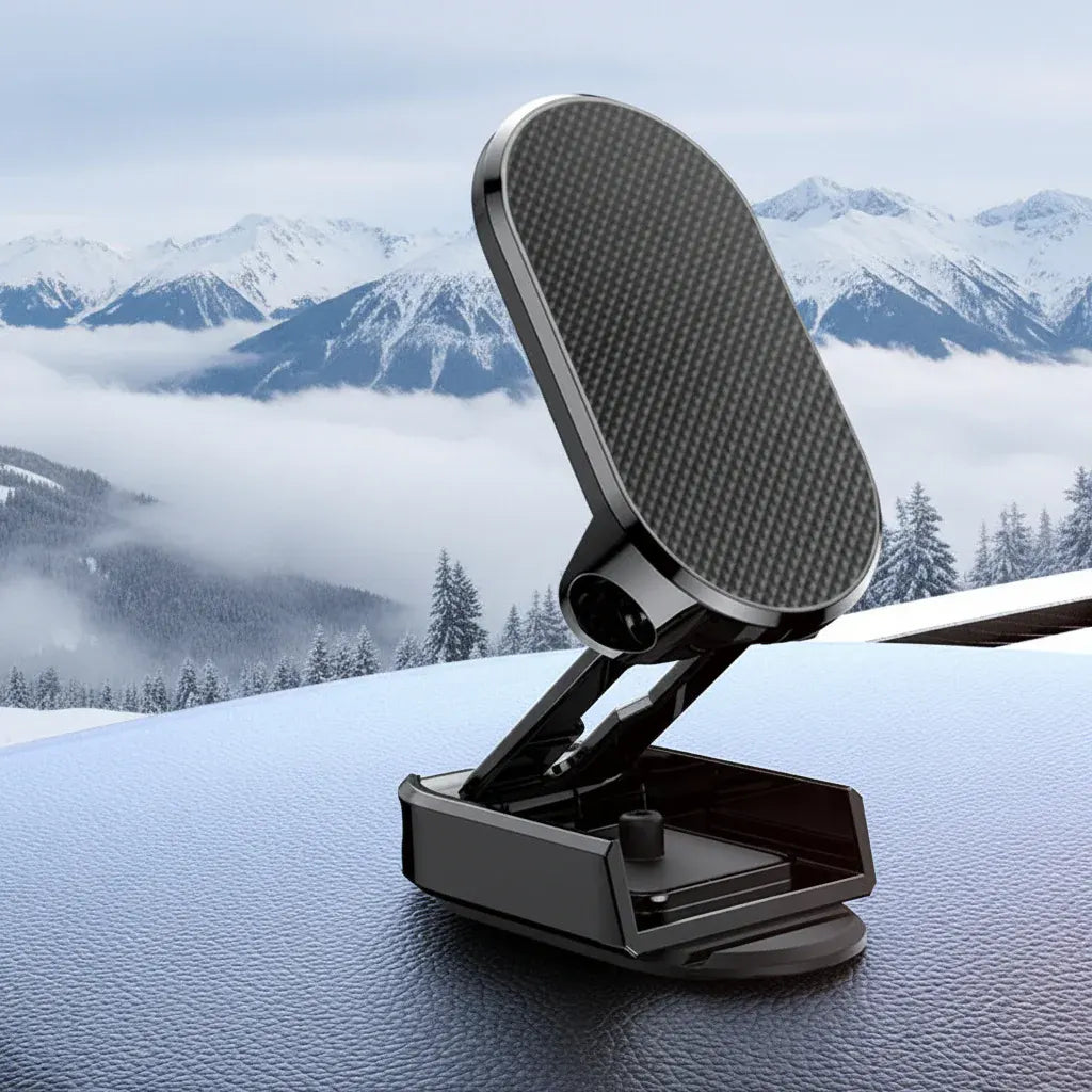 Foldable Magnetic Alloy Dashboard Car Phone Holder Mount