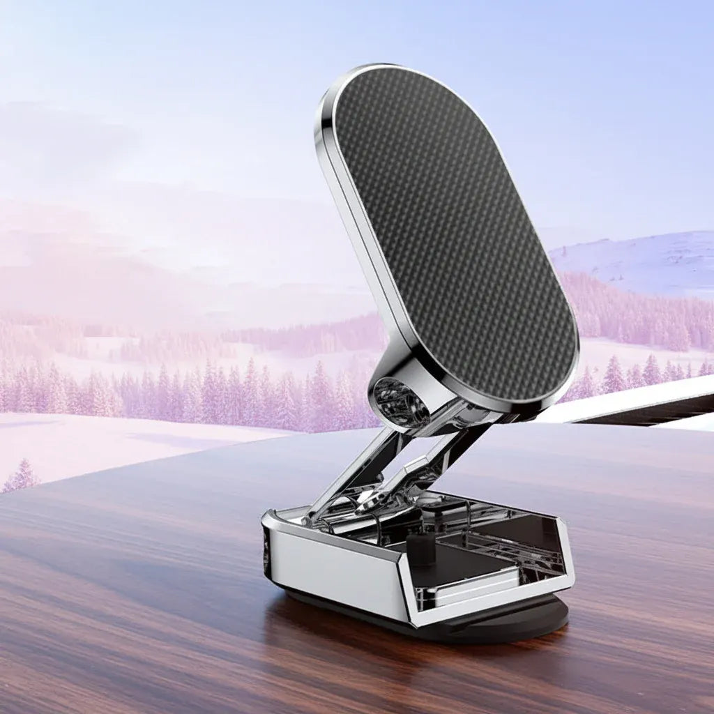 Foldable Magnetic Alloy Dashboard Car Phone Holder Mount