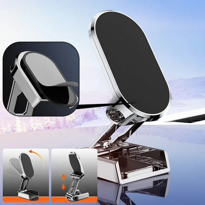 Foldable Magnetic Alloy Dashboard Car Phone Holder Mount