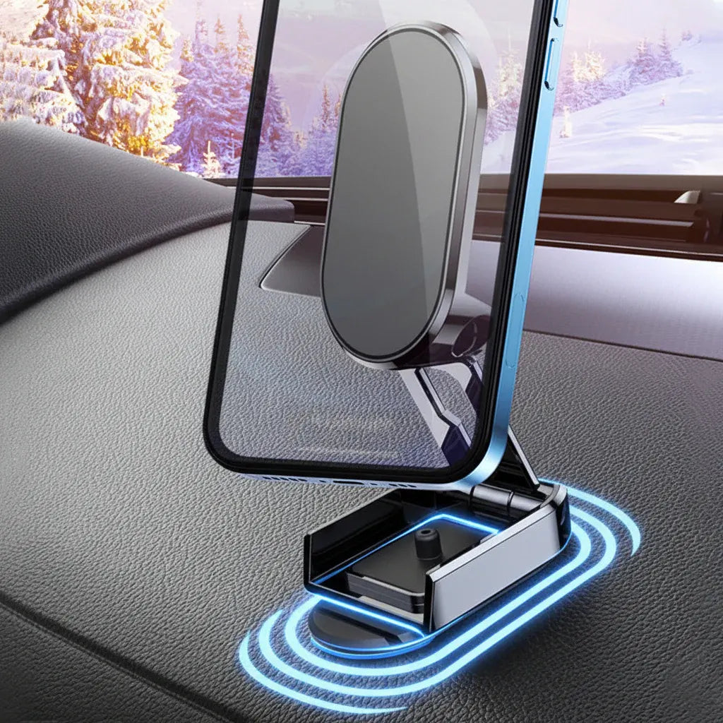 Foldable Magnetic Alloy Dashboard Car Phone Holder Mount