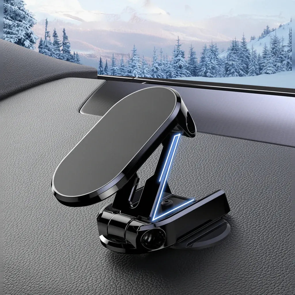 Foldable Magnetic Alloy Dashboard Car Phone Holder Mount