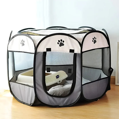 Foldable Mesh Portable Pet Tent Playpen for Cats
