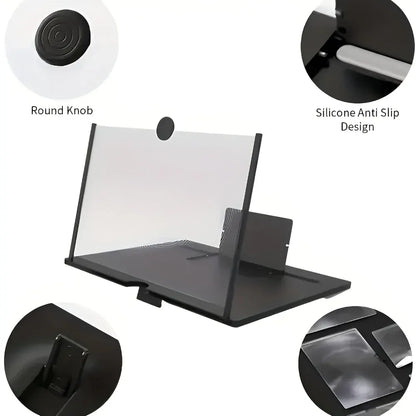 Foldable Screen Magnifier Phone Holder with HD Display Amplifier Stand