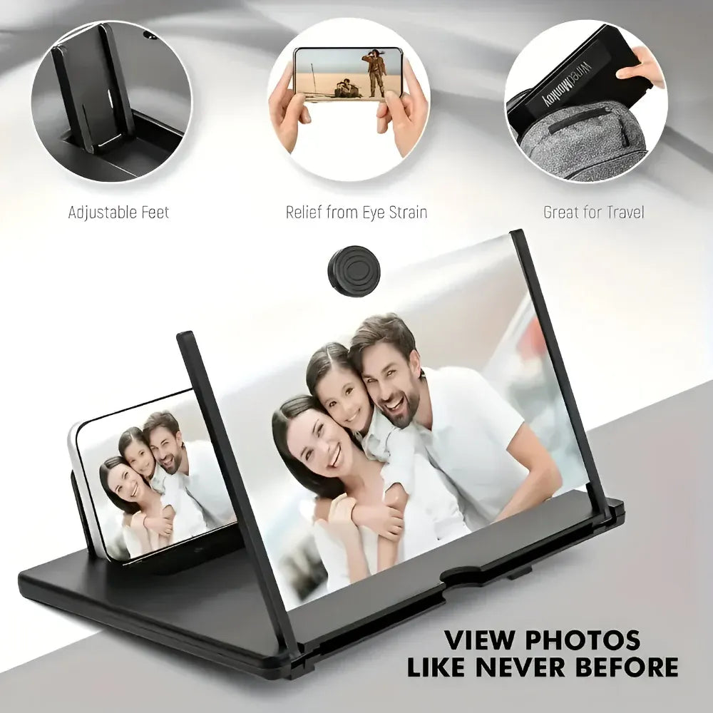 Foldable Screen Magnifier Phone Holder with HD Display Amplifier Stand