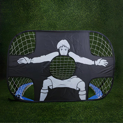 Foldable Soccer Training Net with Portable Target Goal for Practice
