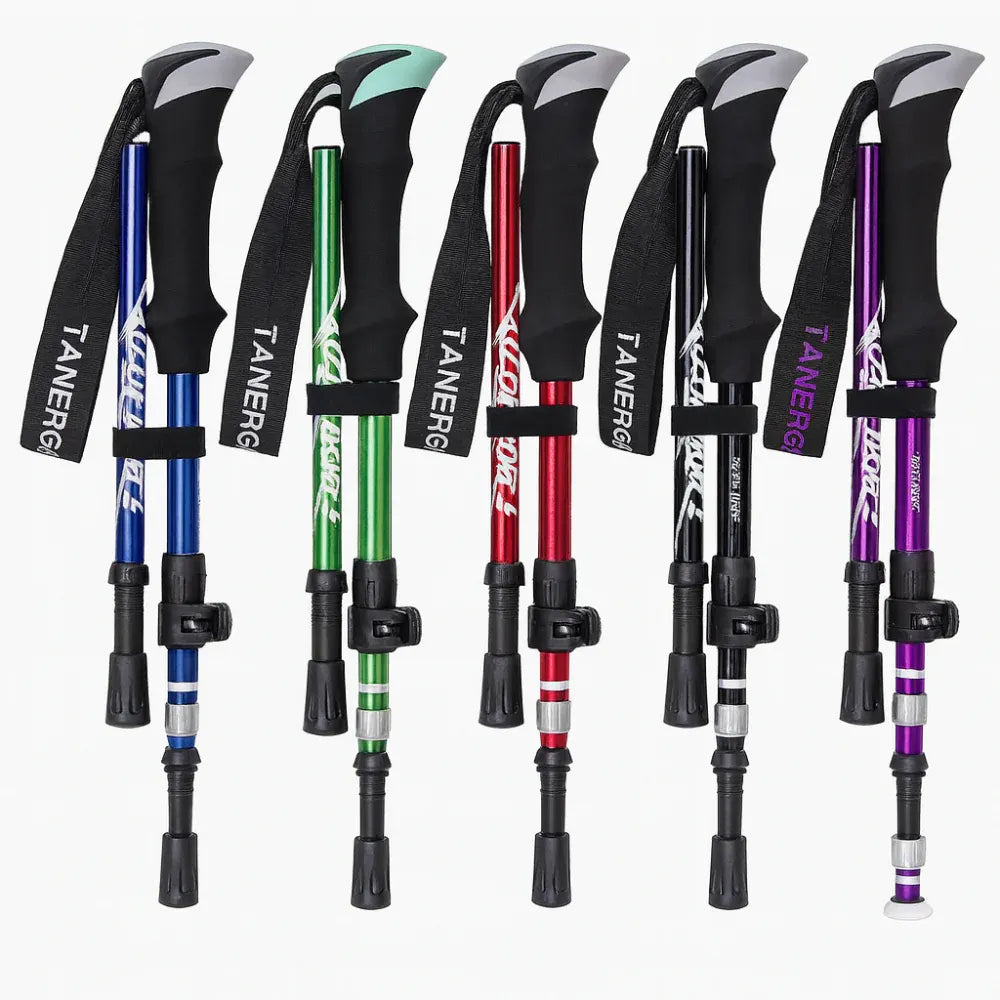 Foldable Telescopic Trekking Pole Adjustable Hiking Support Stick