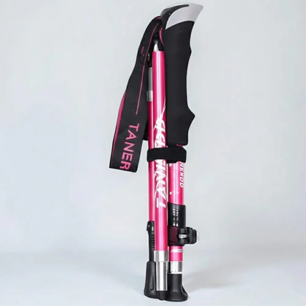 Foldable Telescopic Trekking Pole Adjustable Hiking Support Stick