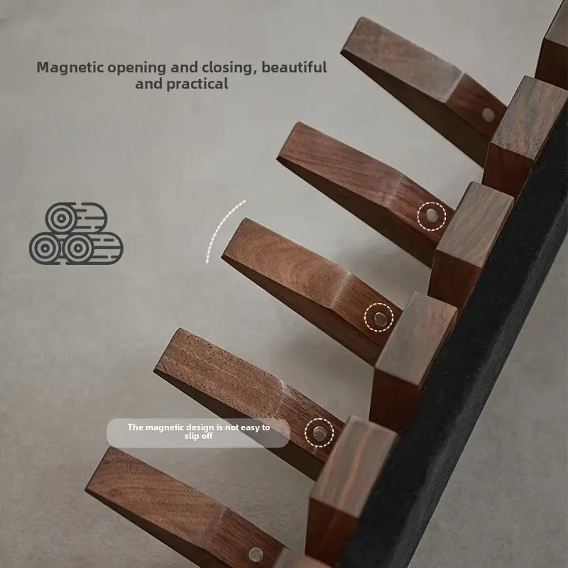 Foldable Wooden Wall Hooks with Piano Key Design Hanger Rack