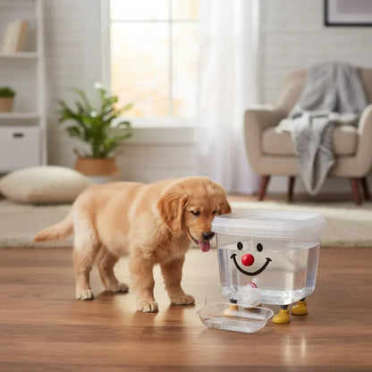 Fun-Design Pet Water Bowl with Easy-Access Dispenser