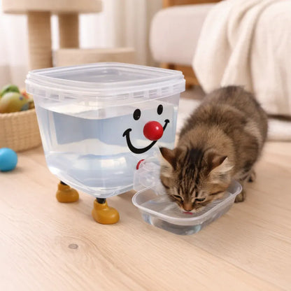 Fun-Design Pet Water Bowl with Easy-Access Dispenser