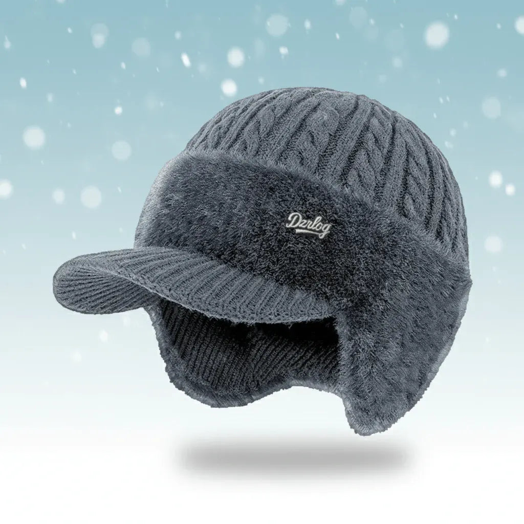 Fur-Lined Trapper Hat with Windproof Ear Flaps for Winter