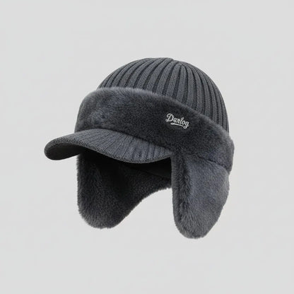 Fur-Lined Trapper Hat with Windproof Ear Flaps for Winter