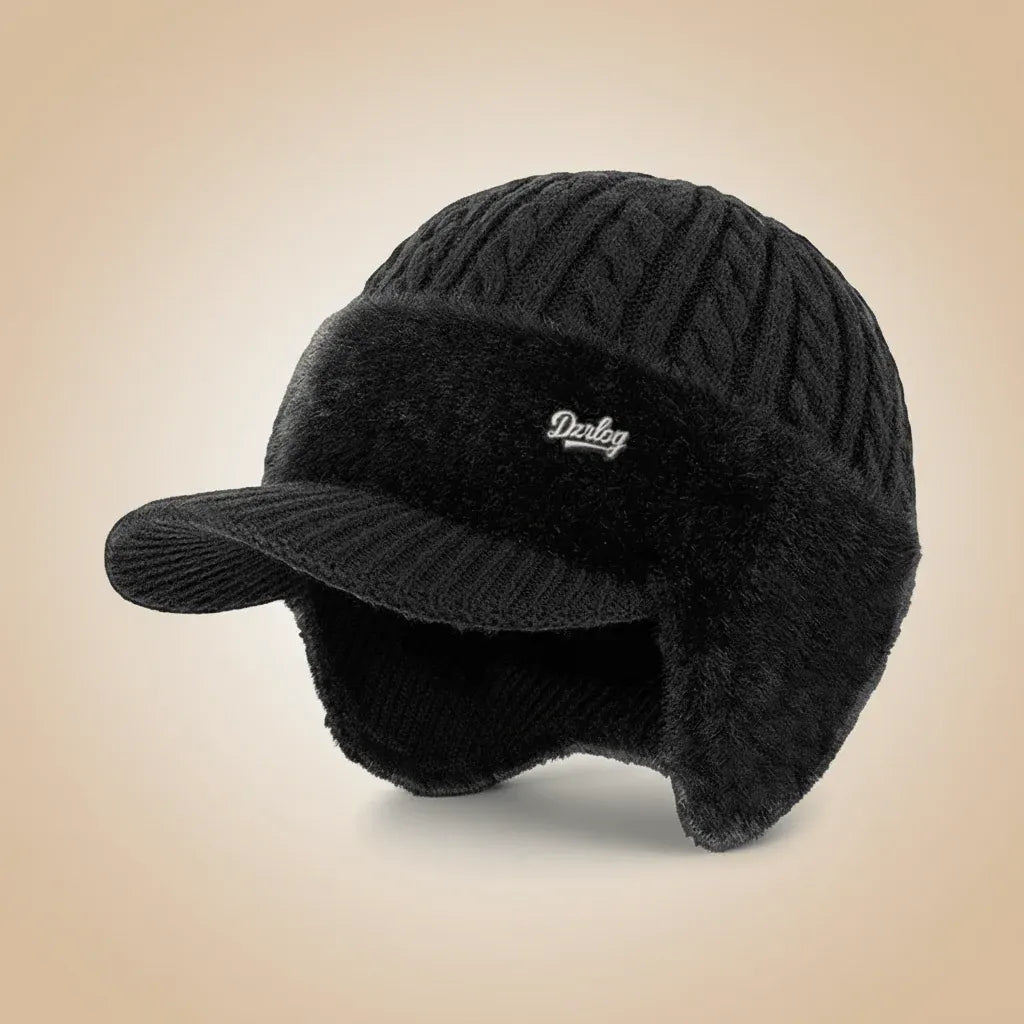 Fur-Lined Trapper Hat with Windproof Ear Flaps for Winter