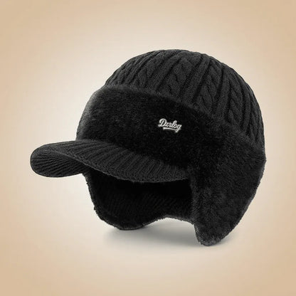 Fur-Lined Trapper Hat with Windproof Ear Flaps for Winter
