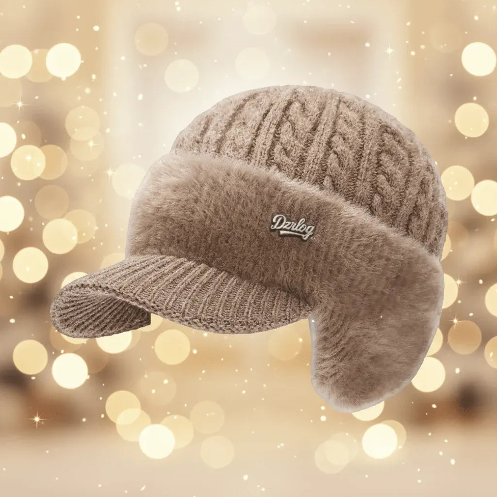 Fur-Lined Trapper Hat with Windproof Ear Flaps for Winter