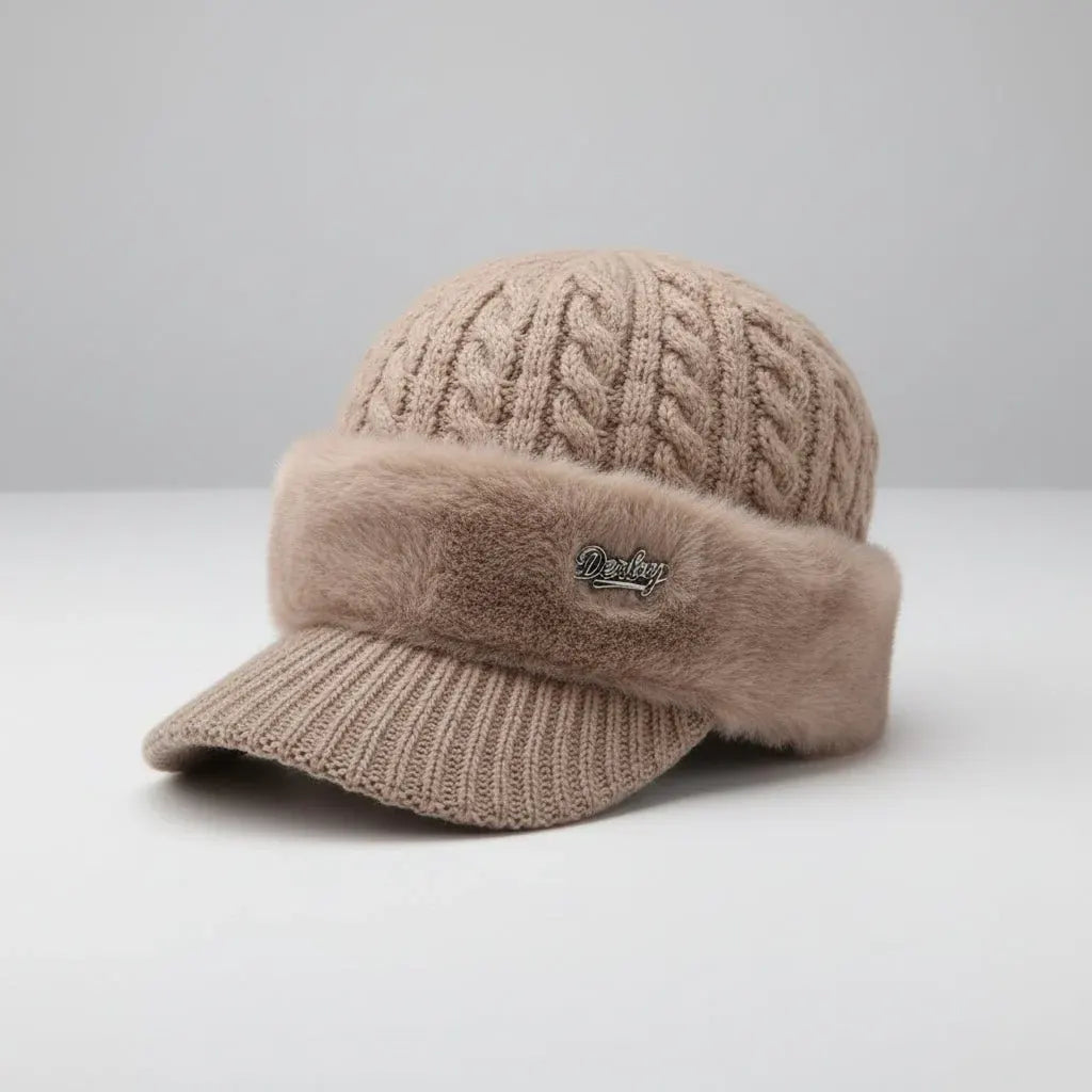 Fur-Lined Trapper Hat with Windproof Ear Flaps for Winter