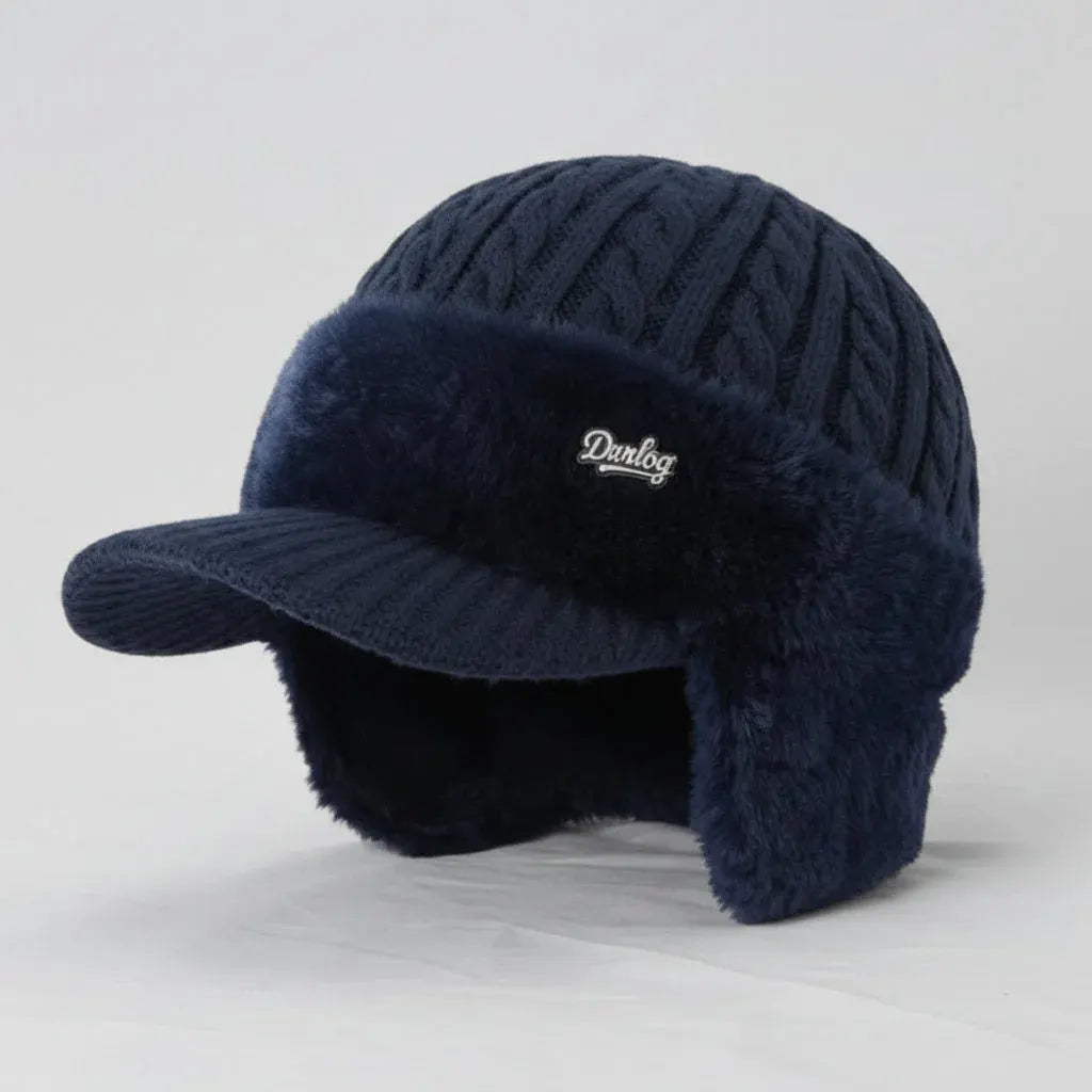 Fur-Lined Trapper Hat with Windproof Ear Flaps for Winter