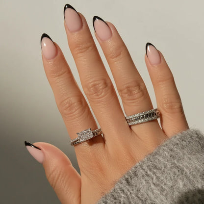 Geometric Sterling Silver Stacking Ring with Cubic Zirconia Accents