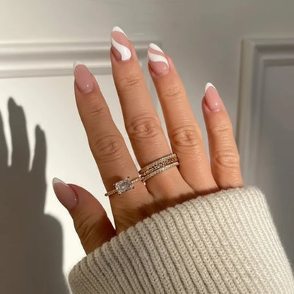 Geometric Sterling Silver Stacking Ring with Cubic Zirconia Accents