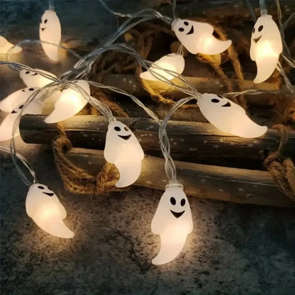 Ghost Design LED Halloween String Lights - Soft Glow Decor