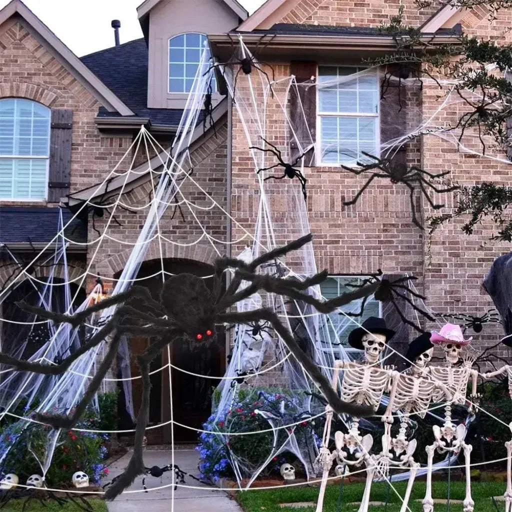Giant Spider Web Halloween Outdoor Yard Decoration