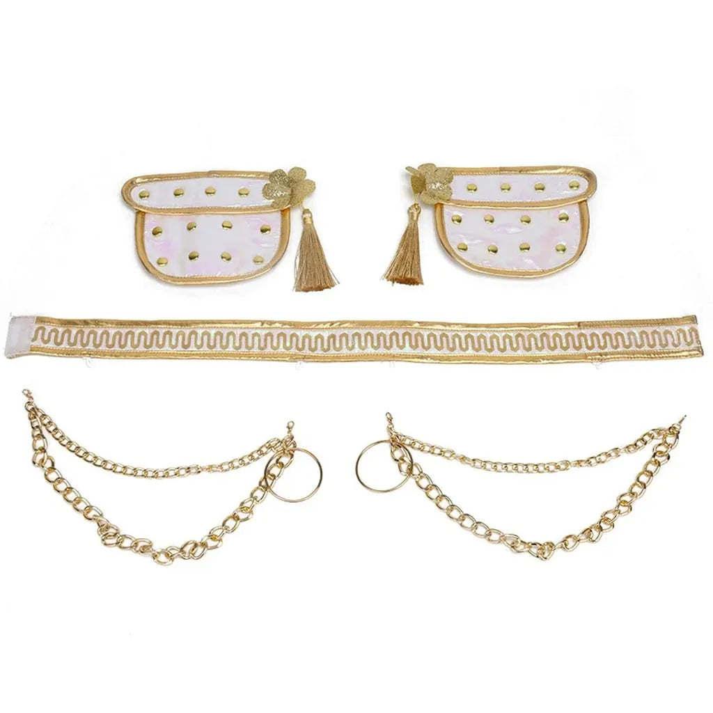 Girls Gold Dance Outfit Halloween Costume Set