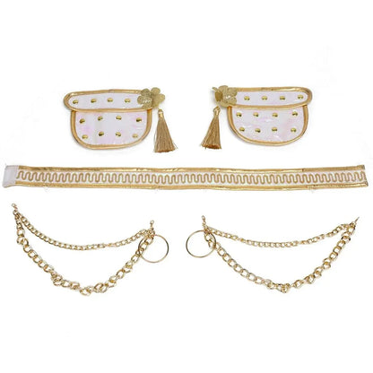 Girls Gold Dance Outfit Halloween Costume Set