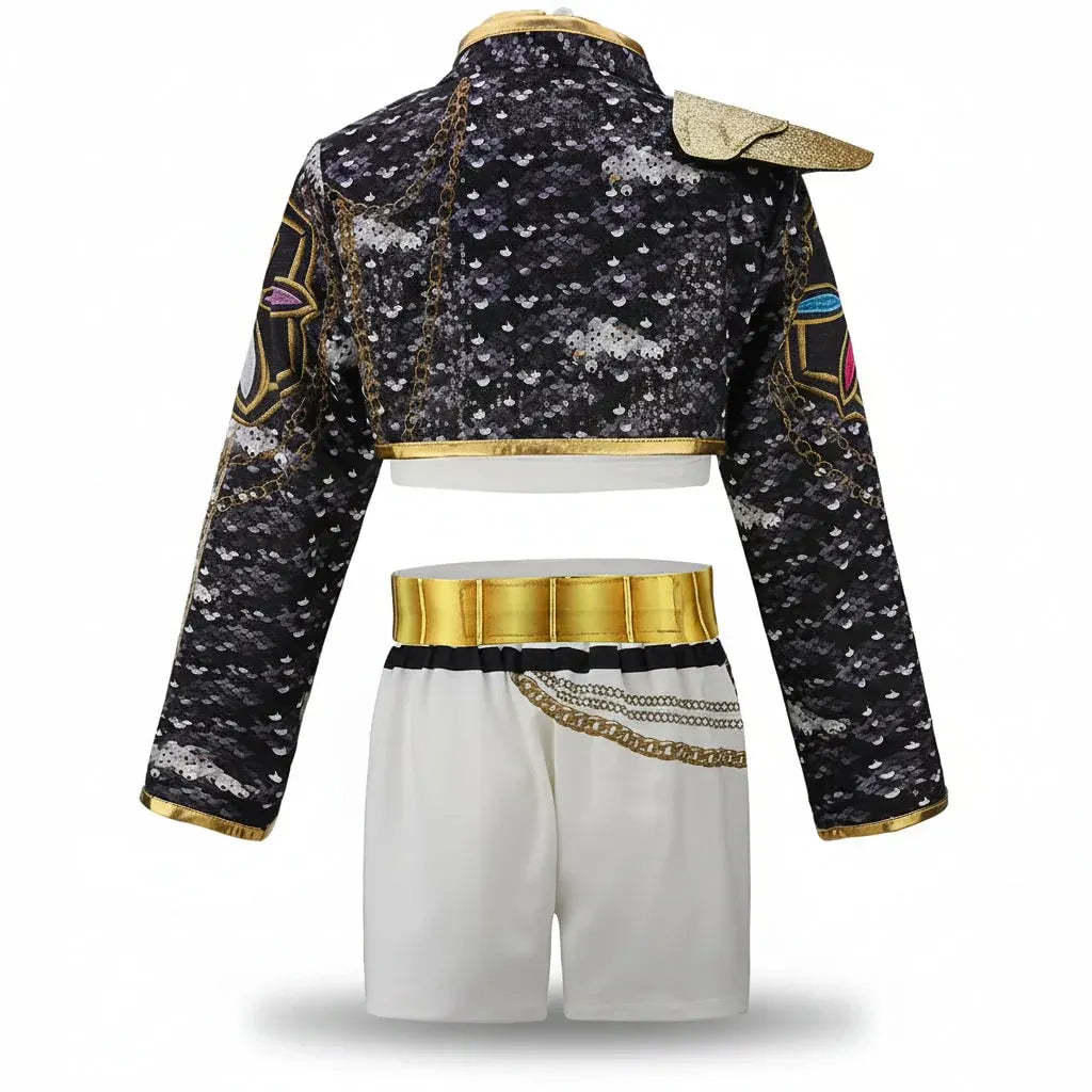 Girls Gold Dance Outfit Halloween Costume Set