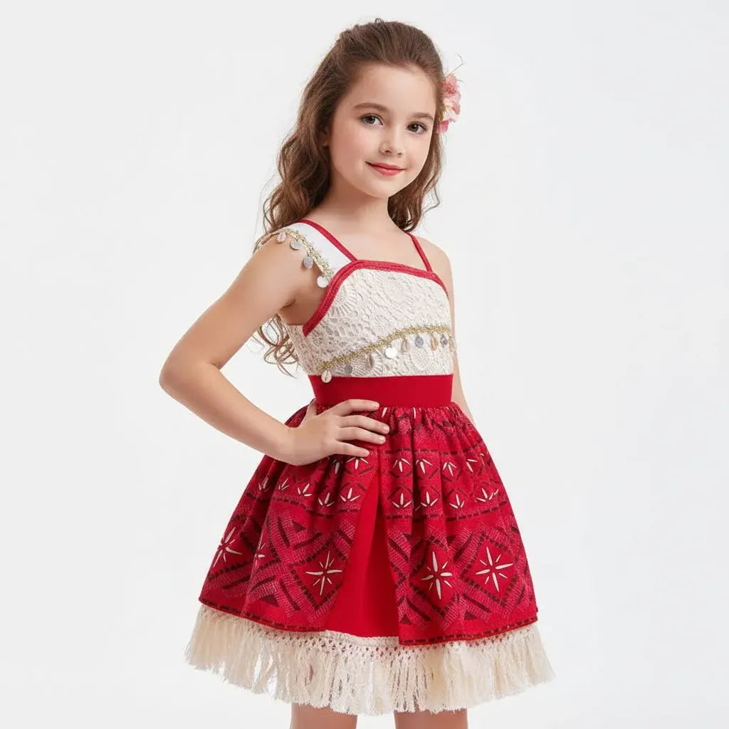 Girls Halloween Island Princess Costume Dress Outfit