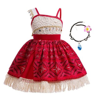 Girls Halloween Island Princess Costume Dress Outfit
