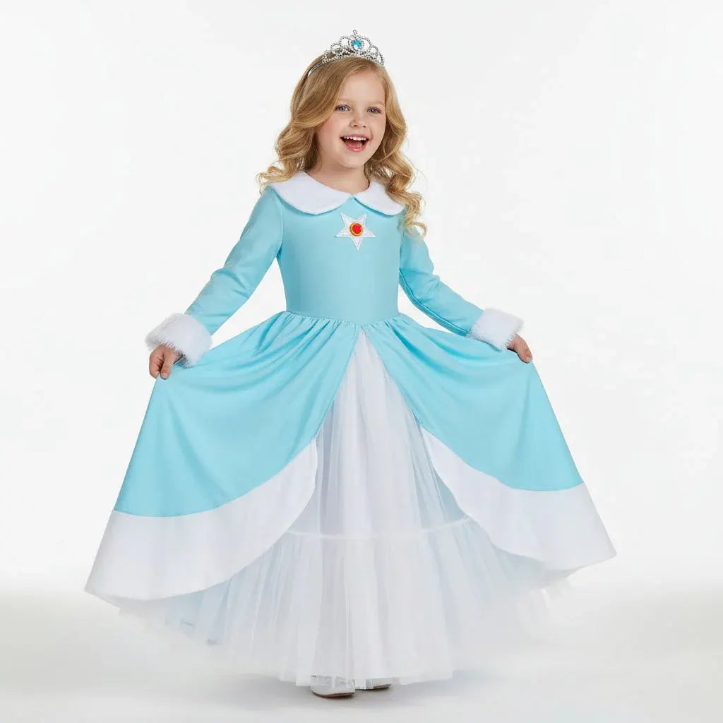 Girls Ice Princess Halloween Costume Dress Set