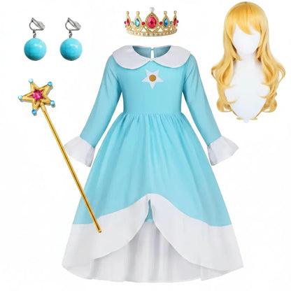 Girls Ice Princess Halloween Costume Dress Set