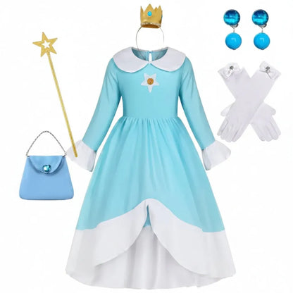 Girls Ice Princess Halloween Costume Dress Set