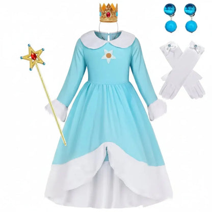 Girls Ice Princess Halloween Costume Dress Set