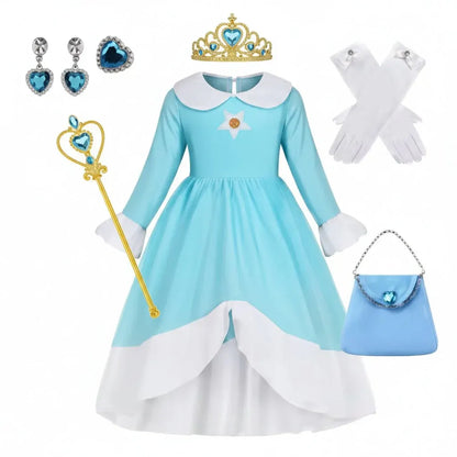 Girls Ice Princess Halloween Costume Dress Set