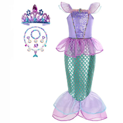 Girls Mermaid Halloween Dress Costume
