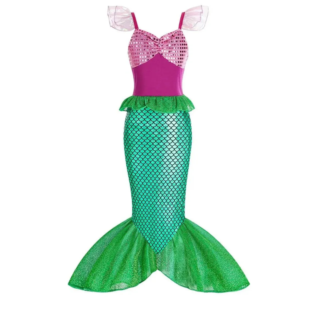 Girls Mermaid Halloween Dress Costume