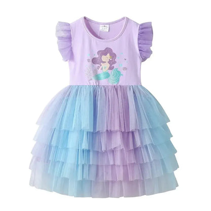 Girls Mermaid Halloween Tutu Dress Costume