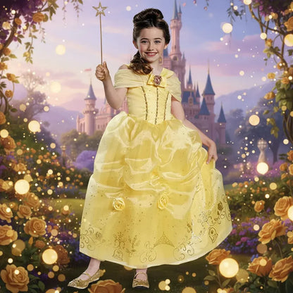 Girls Princess Dress Halloween Costume Set