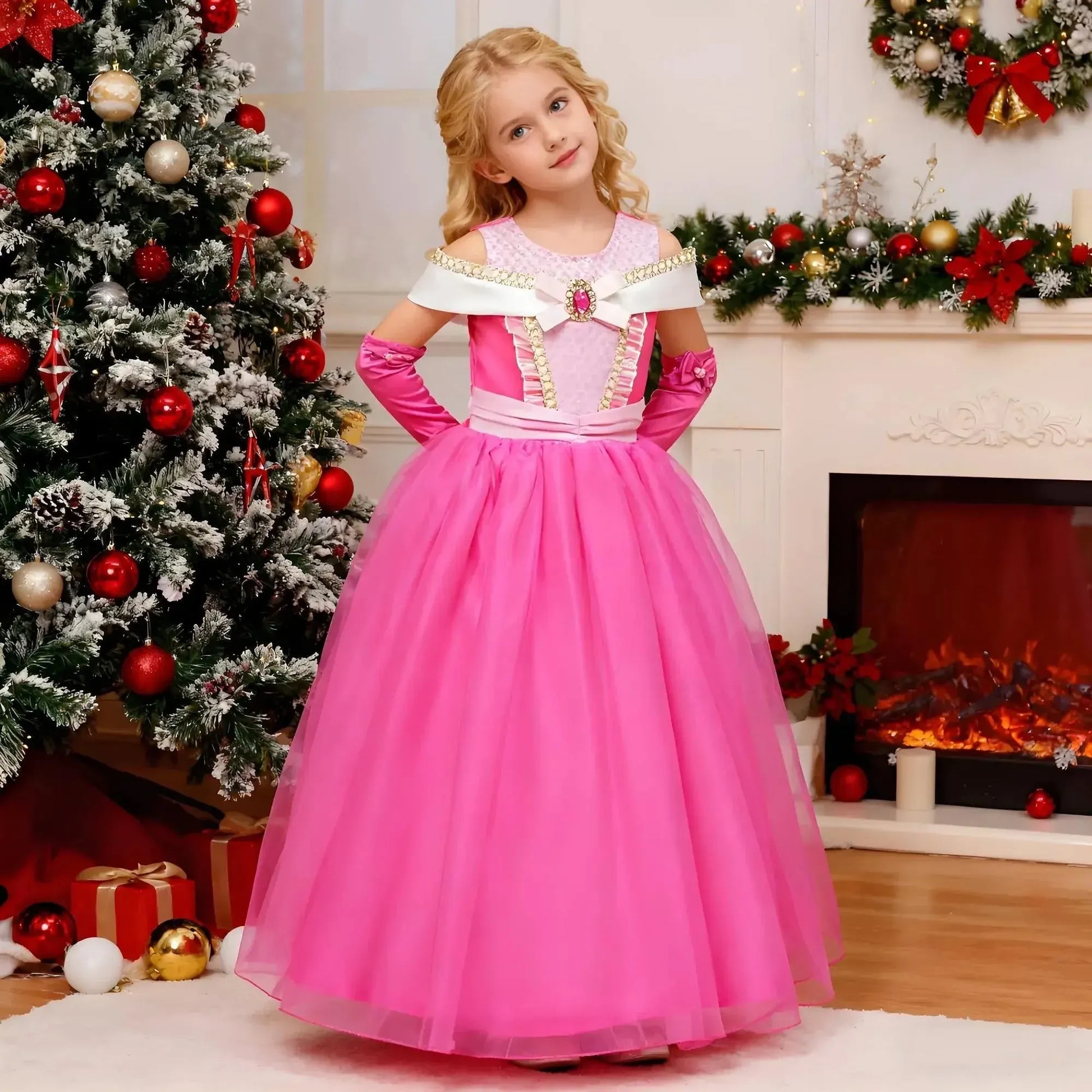 Girls Princess Halloween Party Costume Dress