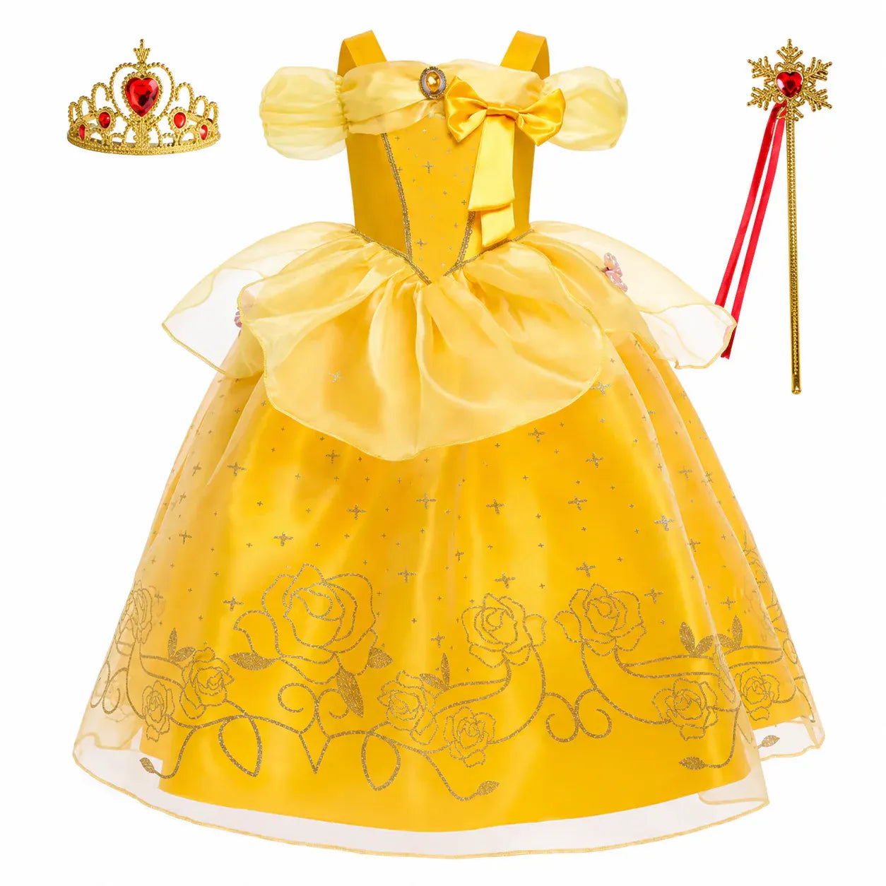 Girls Princess Halloween Party Dress Costume Set