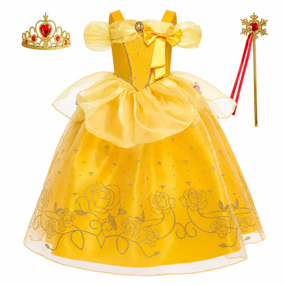 Girls Princess Halloween Party Dress Costume Set