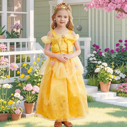 Girls Princess Halloween Party Dress Costume Set