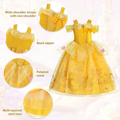 Girls Princess Halloween Party Dress Costume Set